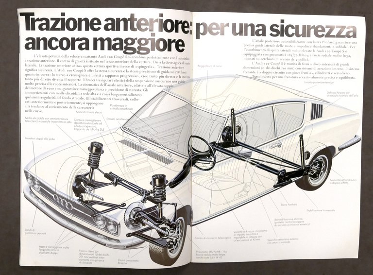 Pubblicità Automobilismo - Brochure Audi 100 Coupé S - 1970 …