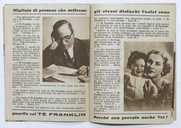 Pubblicità bevanda - Brochure Tè Franklin - La migliore delle …