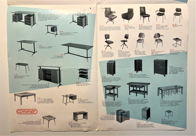 Pubblicità Brochure - Commer - Arredamenti Metallici - Anni '70 …