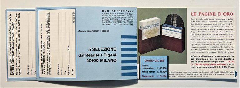 Pubblicità Brochure - Il Catalogo di Selezioni - Anni '60