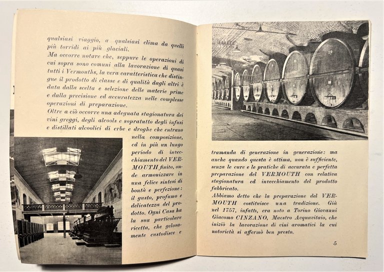 Pubblicità Brochure - Il Vermouth e lo Stabilimento Enologico Cinzano …