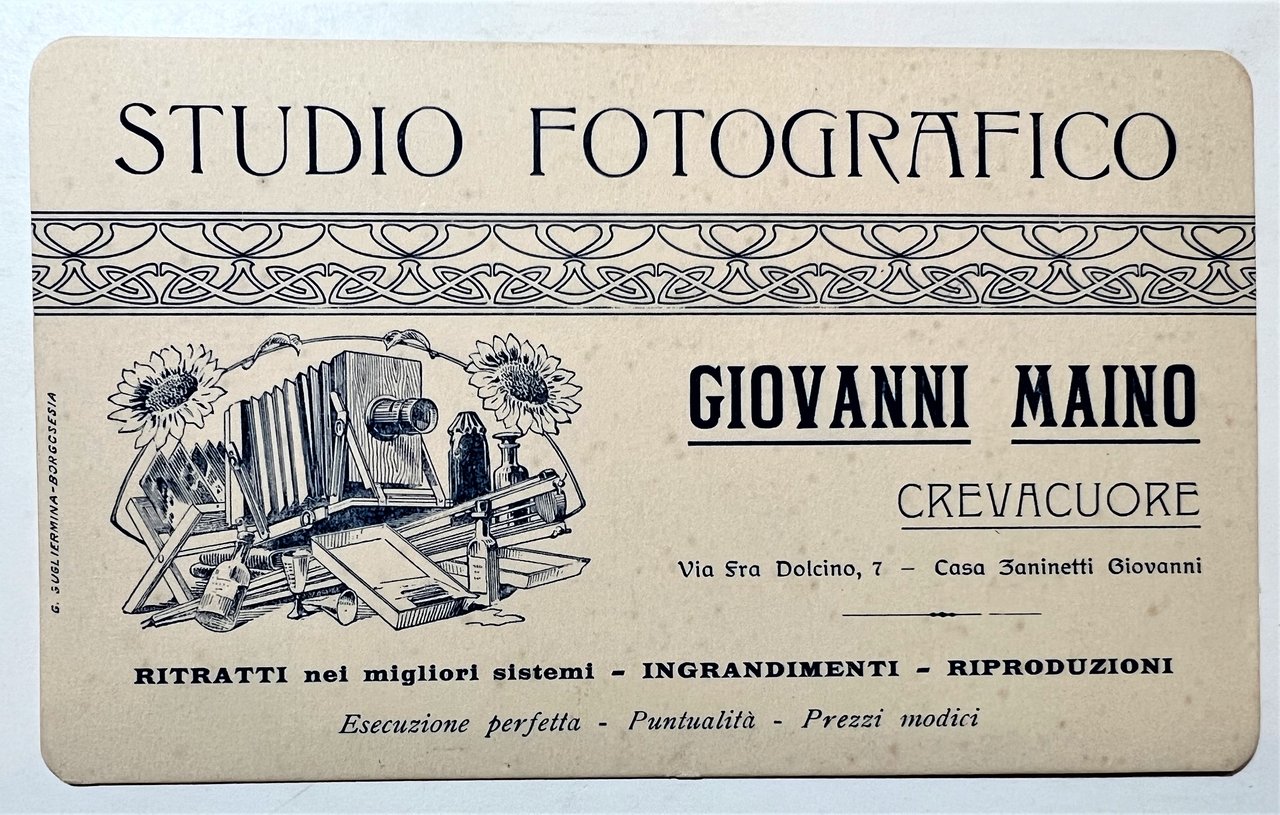 Pubblicità Brochure - Studio Fotografico - Giovanni Maino - Anni …