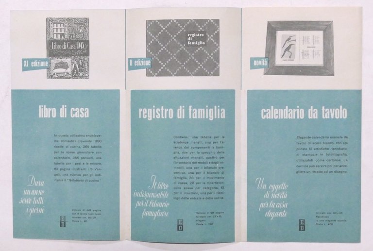 Pubblicità Brochure Editoriale Domus - Diari, agende, calendario - 1945 | Immagine Gallery 3
