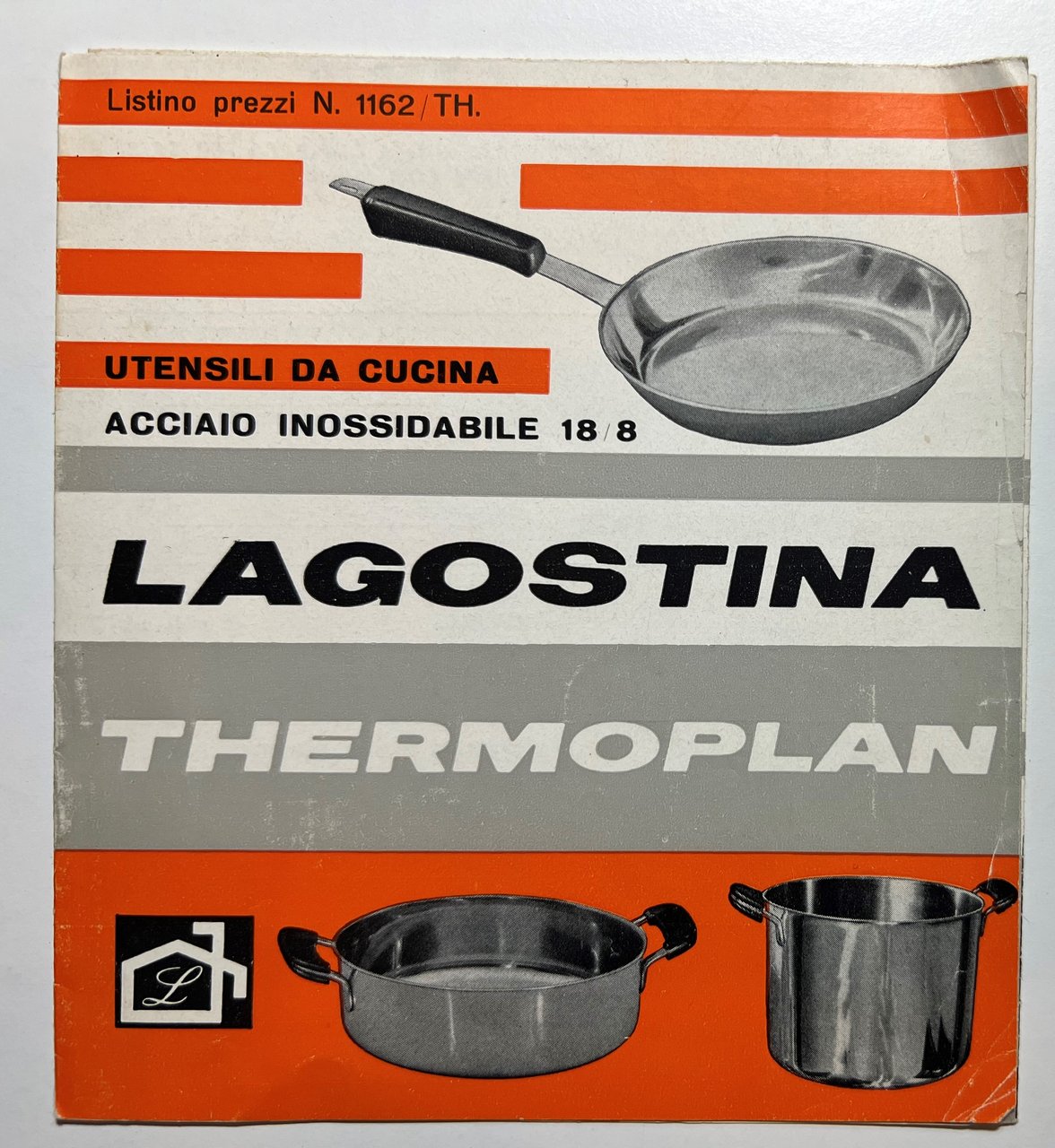 Pubblicità Brochure Listino prezzi N. 1162/TH - Lagostina Thermoplan - …