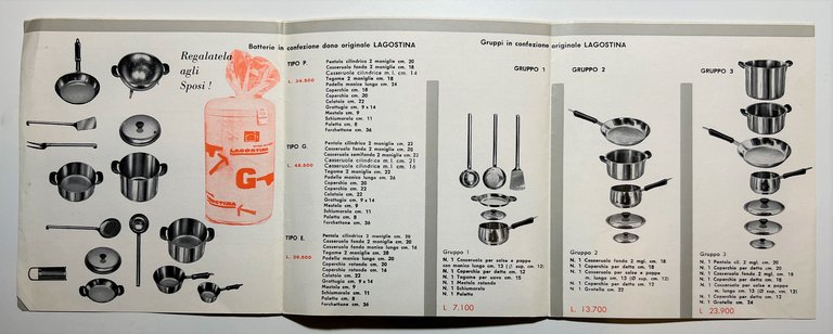 Pubblicità Brochure Listino prezzi N. 1162/TH - Lagostina Thermoplan - …