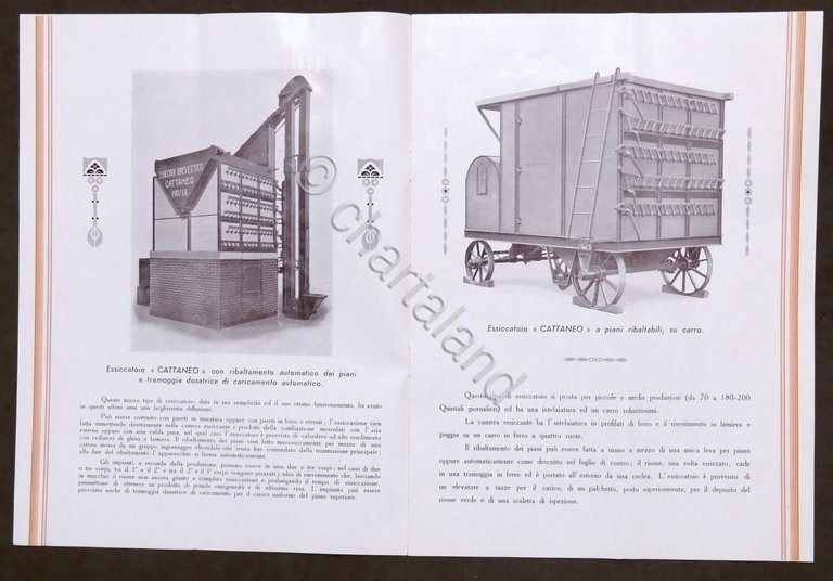 Pubblicità Brochure P. Cattaneo & Figli - Impianti di trebbiatura …