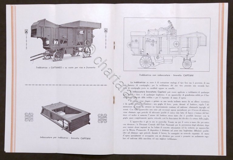 Pubblicità Brochure P. Cattaneo & Figli - Impianti di trebbiatura …
