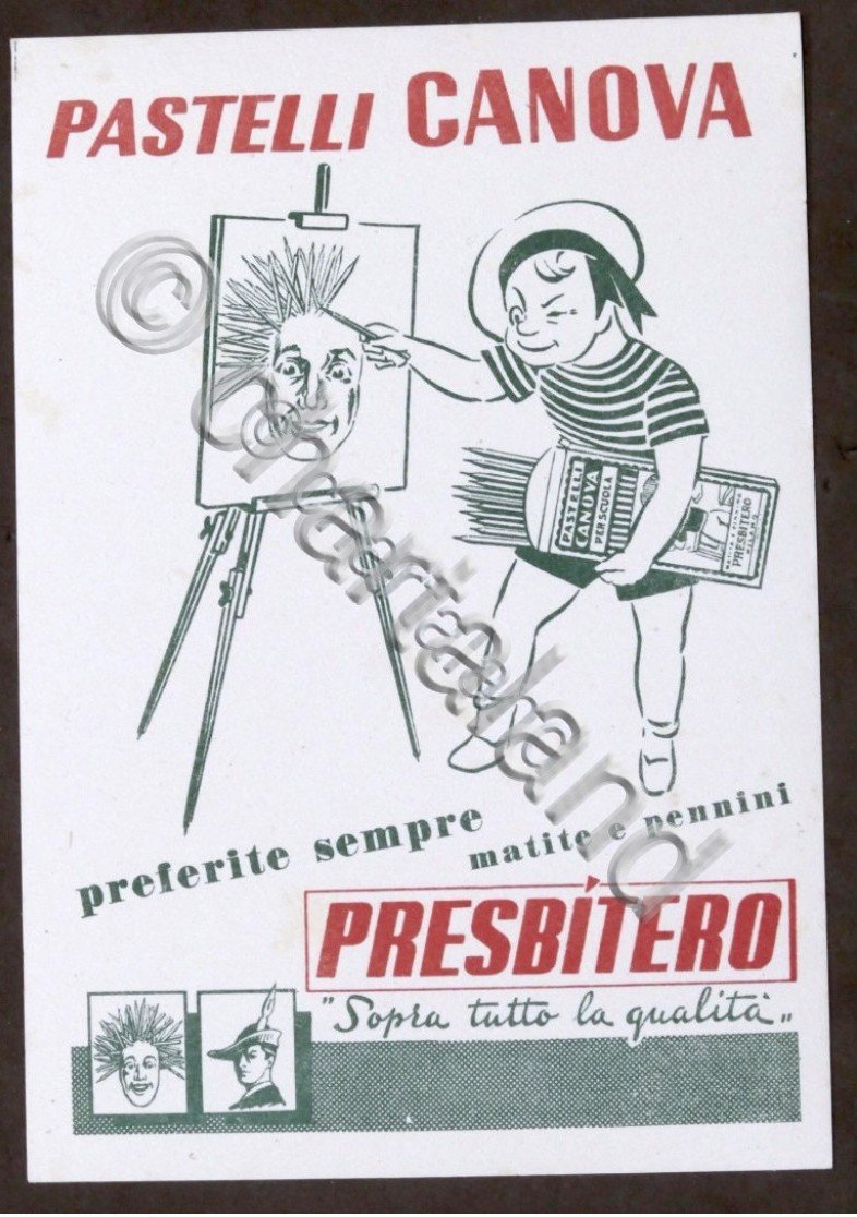 Pubblicità carta assorbente - Pastelli Canova - Matite Presbitero - …