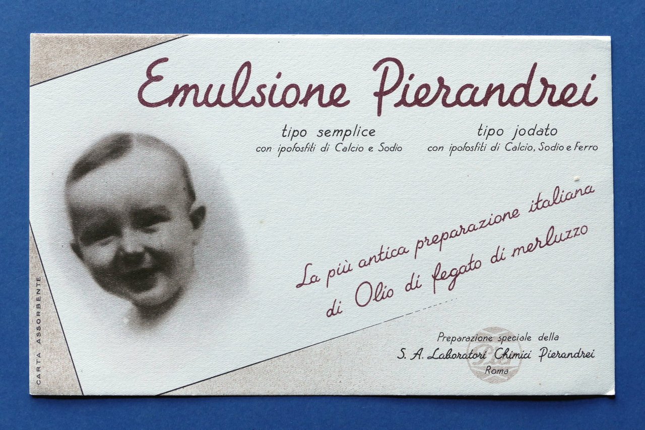 Pubblicità d'epoca Farmaceutica Carta Assorbente Emulsione Pierandrei | Immagine principale