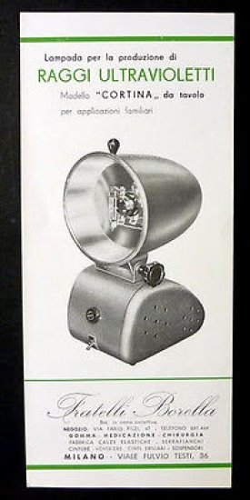 Pubblicità Farmaceutica - Borella Lampada Ultravioletti | Immagine principale