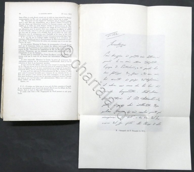 Questione Romana anni 1860-1861 - Carteggio Conte di Cavour - …