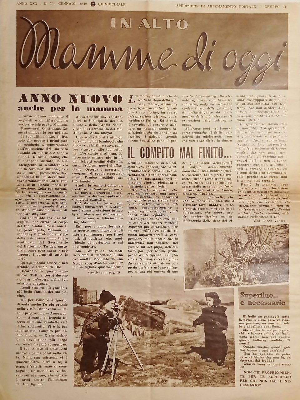 Quindicinale - In Alto Mamme di Oggi N. II - …