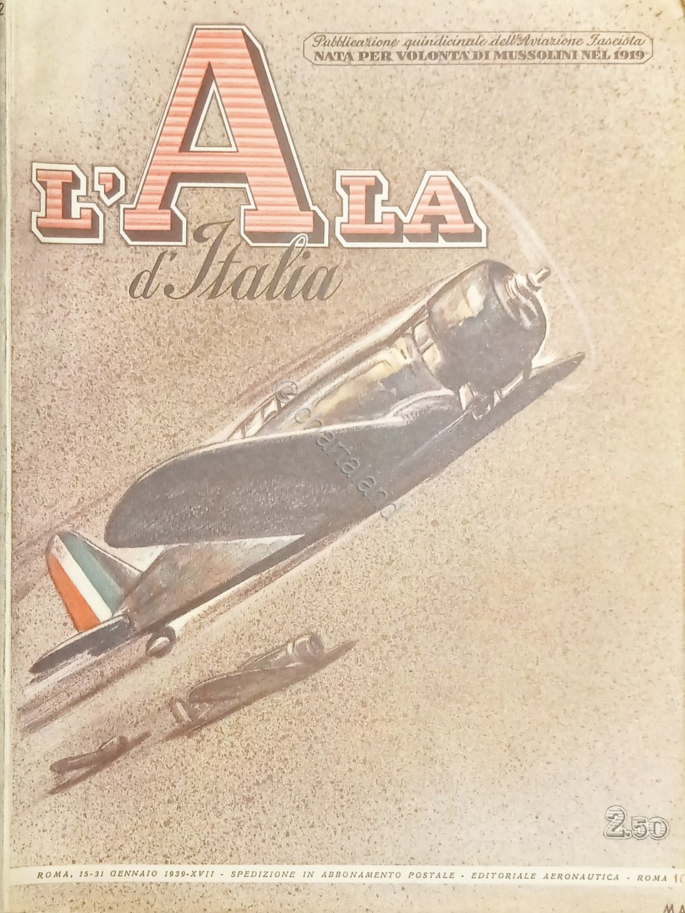 Quindicinale dell'Aviazione Fascista - L'Ala d'Italia - 15/31 Gennaio 1939