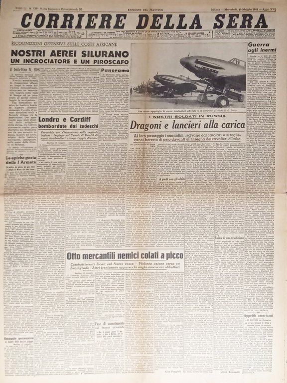 Quotidiano - Corriere della Sera N. 119 - 1943 Nostri … | Immagine Gallery 1