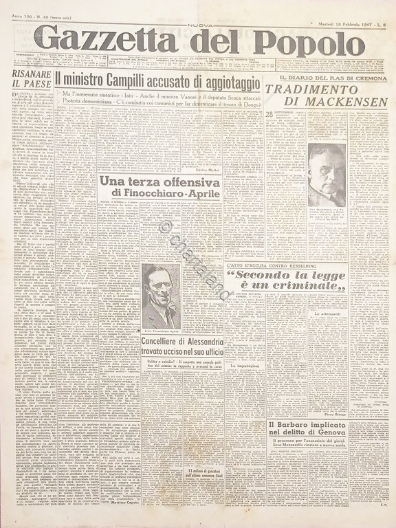 Quotidiano - Gazzetta del Popolo N. 40 - Tradimento di …