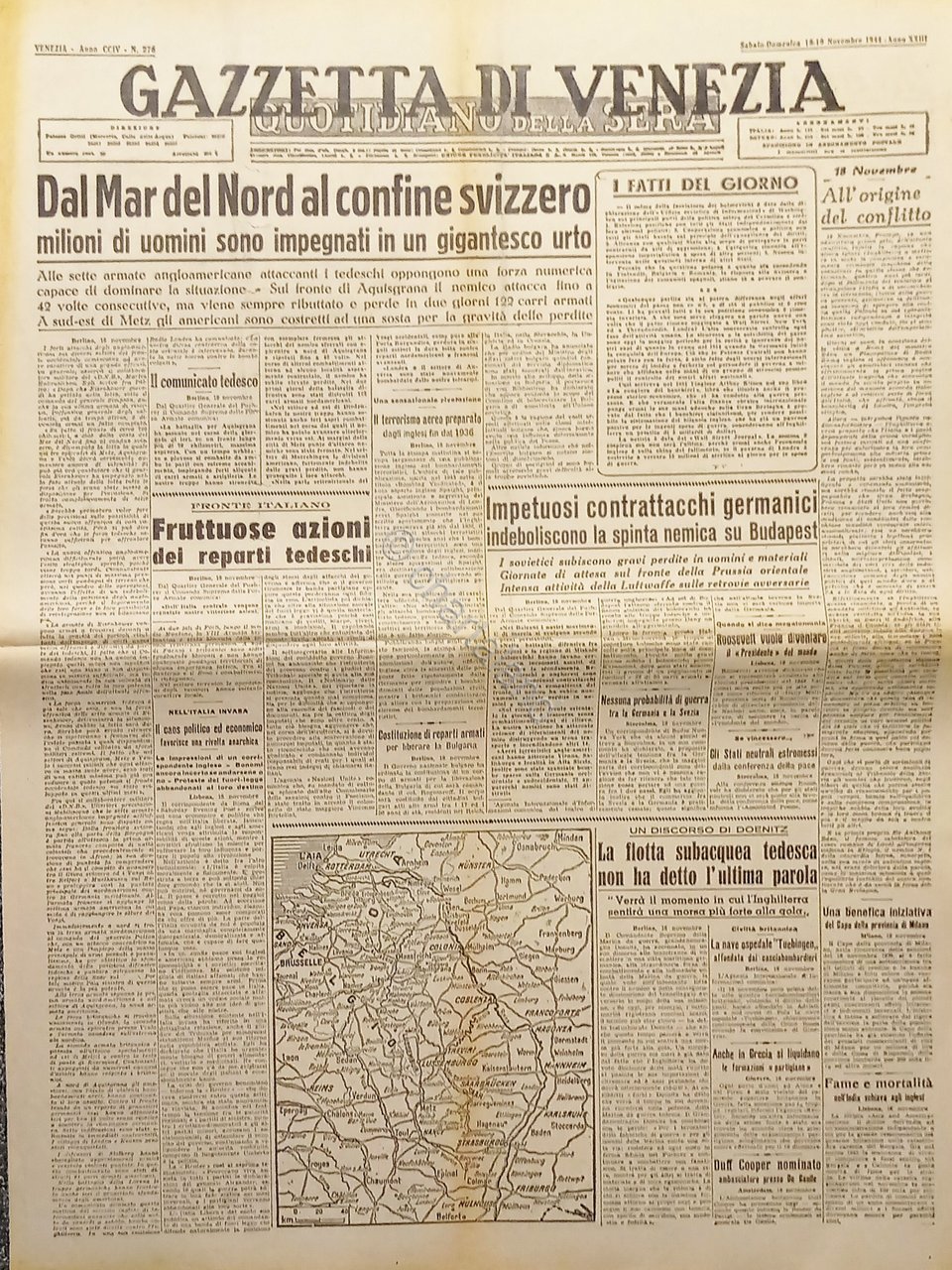 Quotidiano - Gazzetta di Venezia N. 276 - 1944 - …