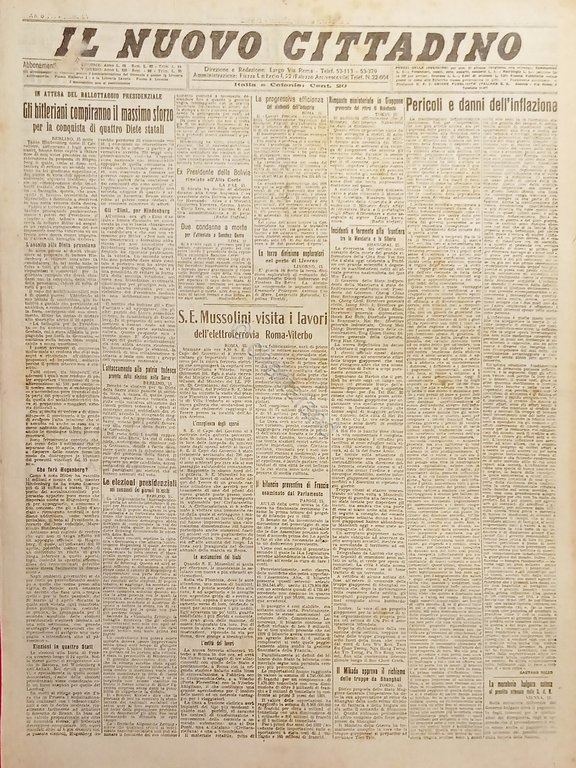 Quotidiano - Il Nuovo Cittadino N. 62 - S. E. …