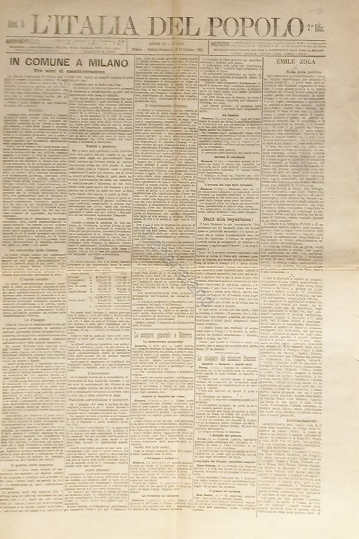 Quotidiano - L'Italia del Popolo N. 645 - 1902 In …