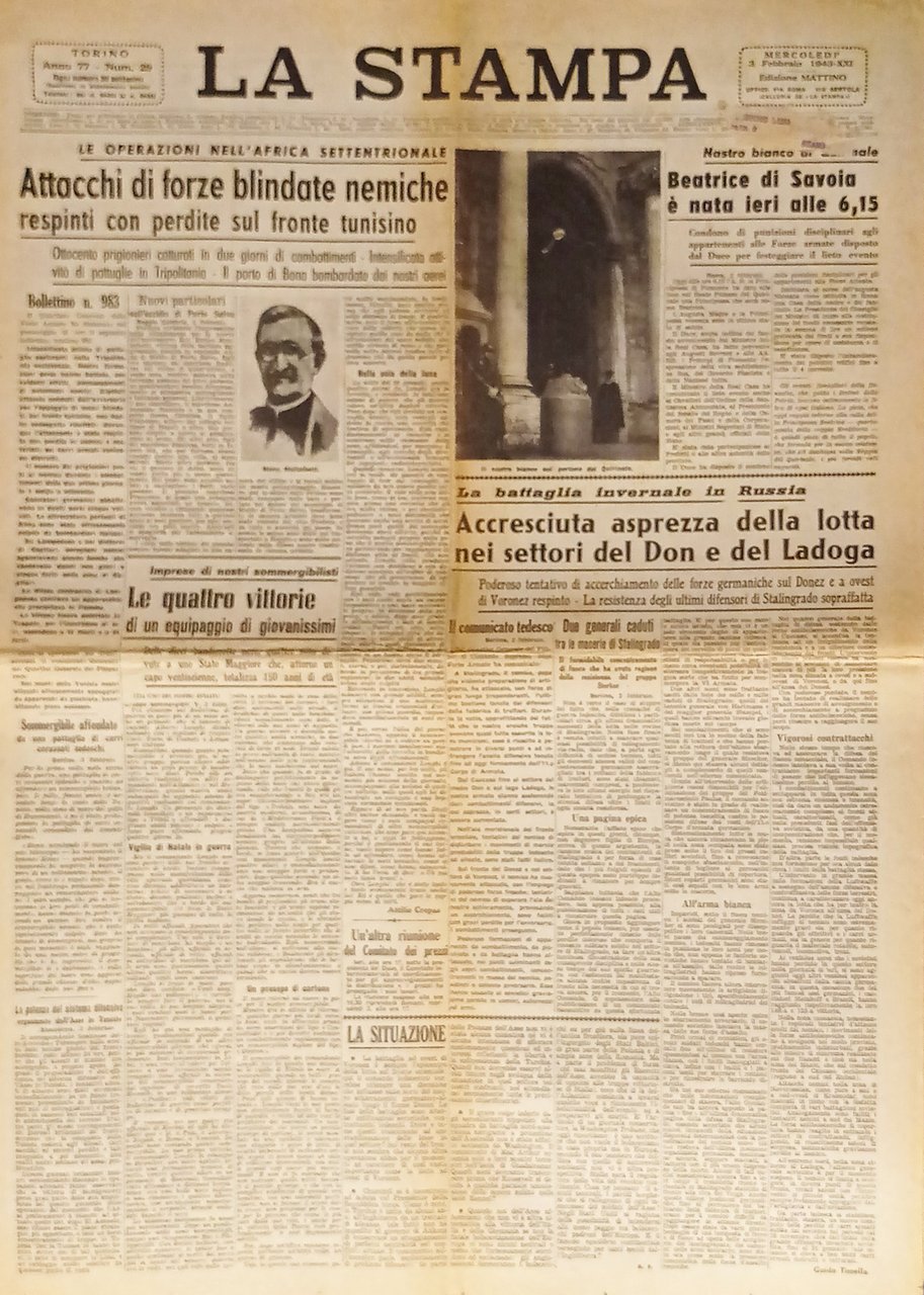 Quotidiano - La Stampa N. 29 - 1943 Beatrice di … | Immagine principale