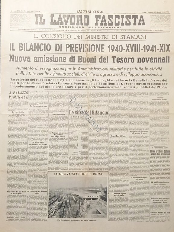 Quotidiano dei Lavoratori - Il Lavoro Fascista N. 18 Bilancio …