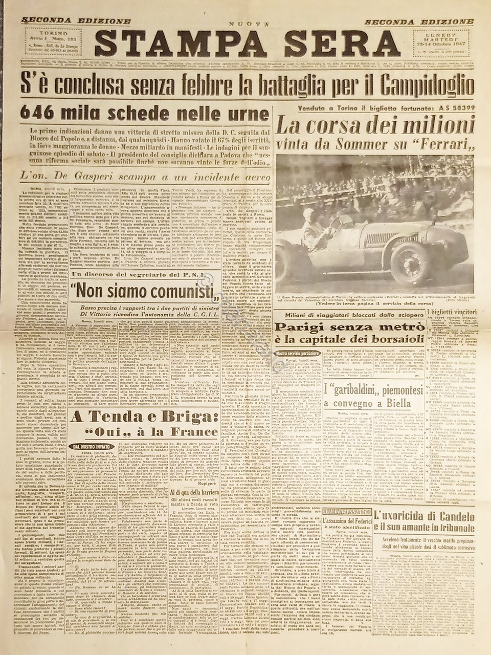 Quotidiano di Torino - Stampa Sera N. 151 - La …