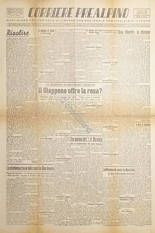 Quotidiano di Varese - Corriere Prealpino N. 24 Anno I …