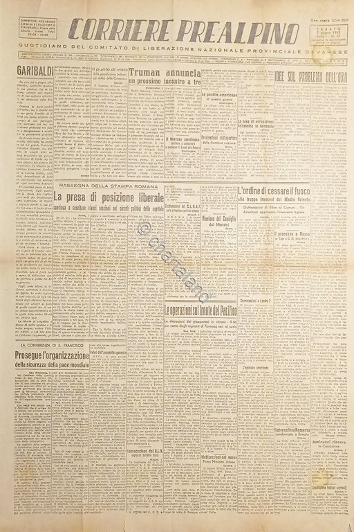 Quotidiano di Varese - Corriere Prealpino N. 37 Anno I …