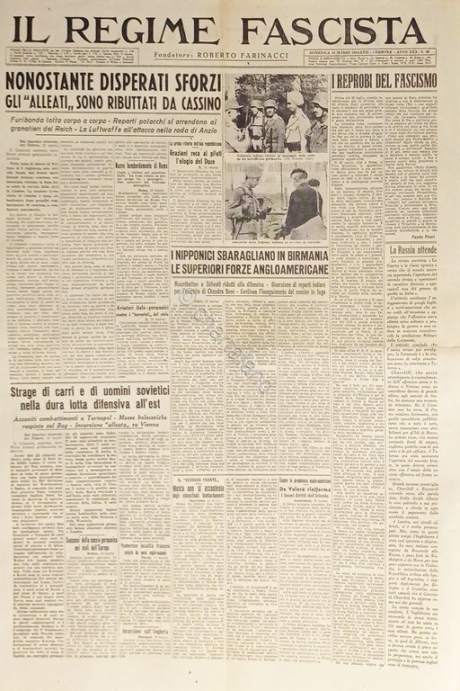 Quotidiano Il Regime Fascista n. 68 - 1944 Nipponici sbaragliano …