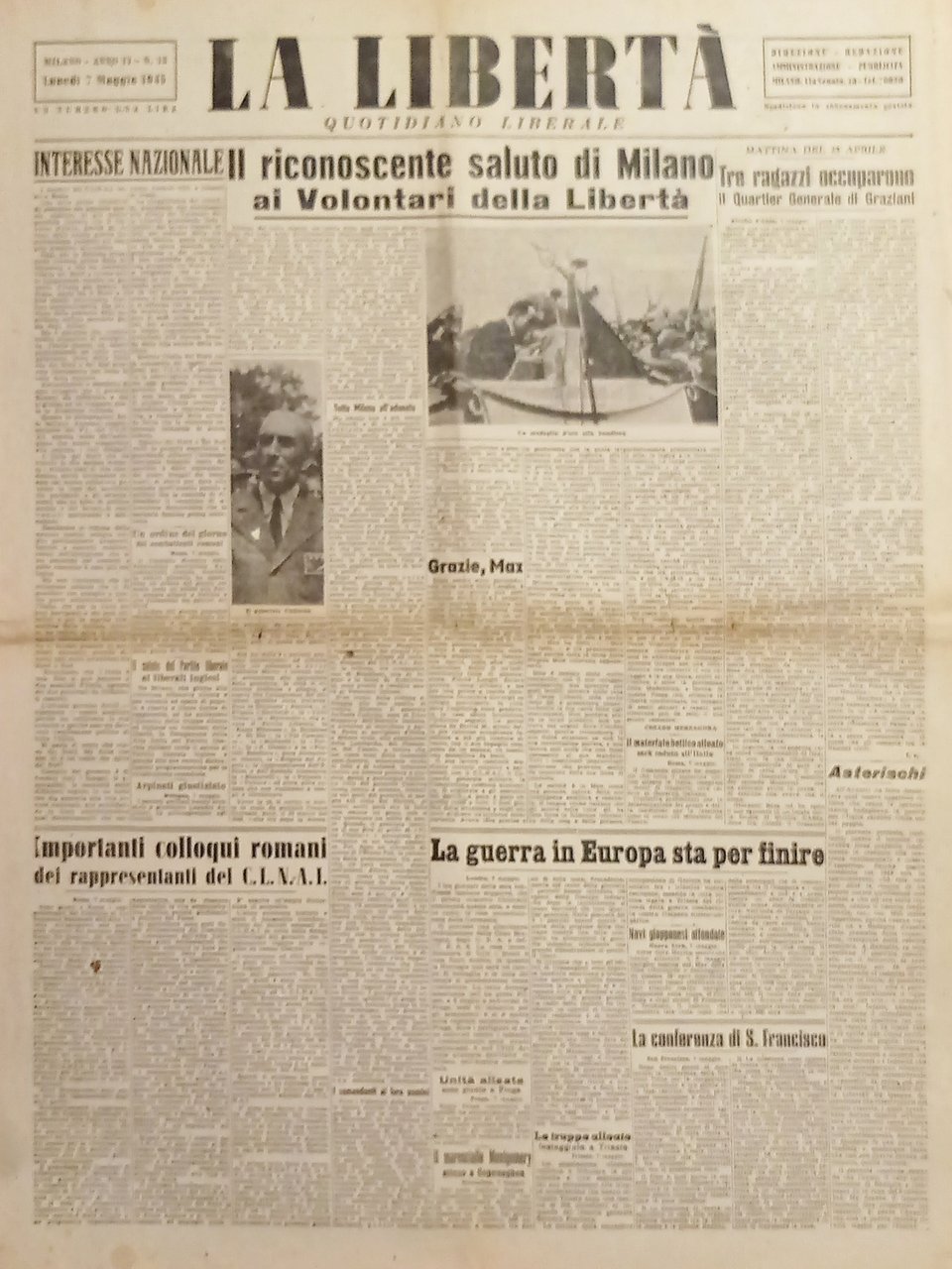 Quotidiano Liberale - La Libertà N. 13 - Saluto di …
