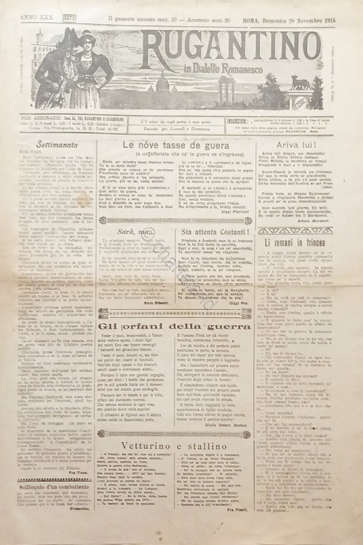 Quotidiano Satirico - Politico in Dialetto Romanesco - Rugantino N. … | Immagine Gallery 2