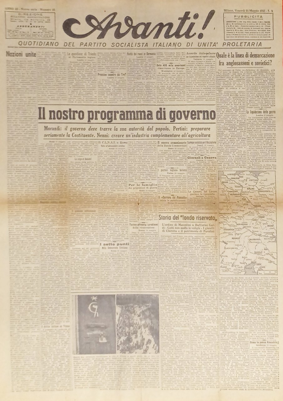 Quotidiano Socialista - Avanti! N. 16 - 1945 Il nostro … | Immagine principale