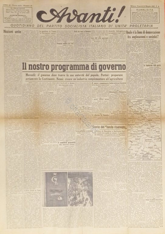 Quotidiano Socialista - Avanti! N. 16 - 1945 Il nostro … | Immagine Gallery 2