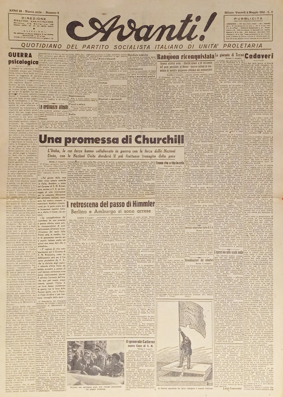 Quotidiano Socialista - Avanti! N. 9 - 1945 - Una … | Immagine principale