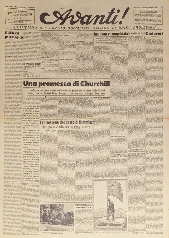 Quotidiano Socialista - Avanti! N. 9 - 1945 - Una … | Immagine Gallery 1