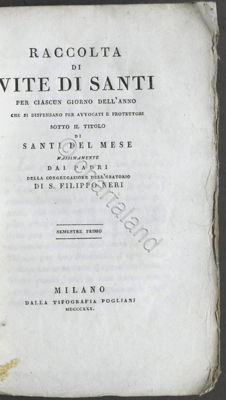 Raccolta di Vite di Santi per ciascun giorno dell'anno - …