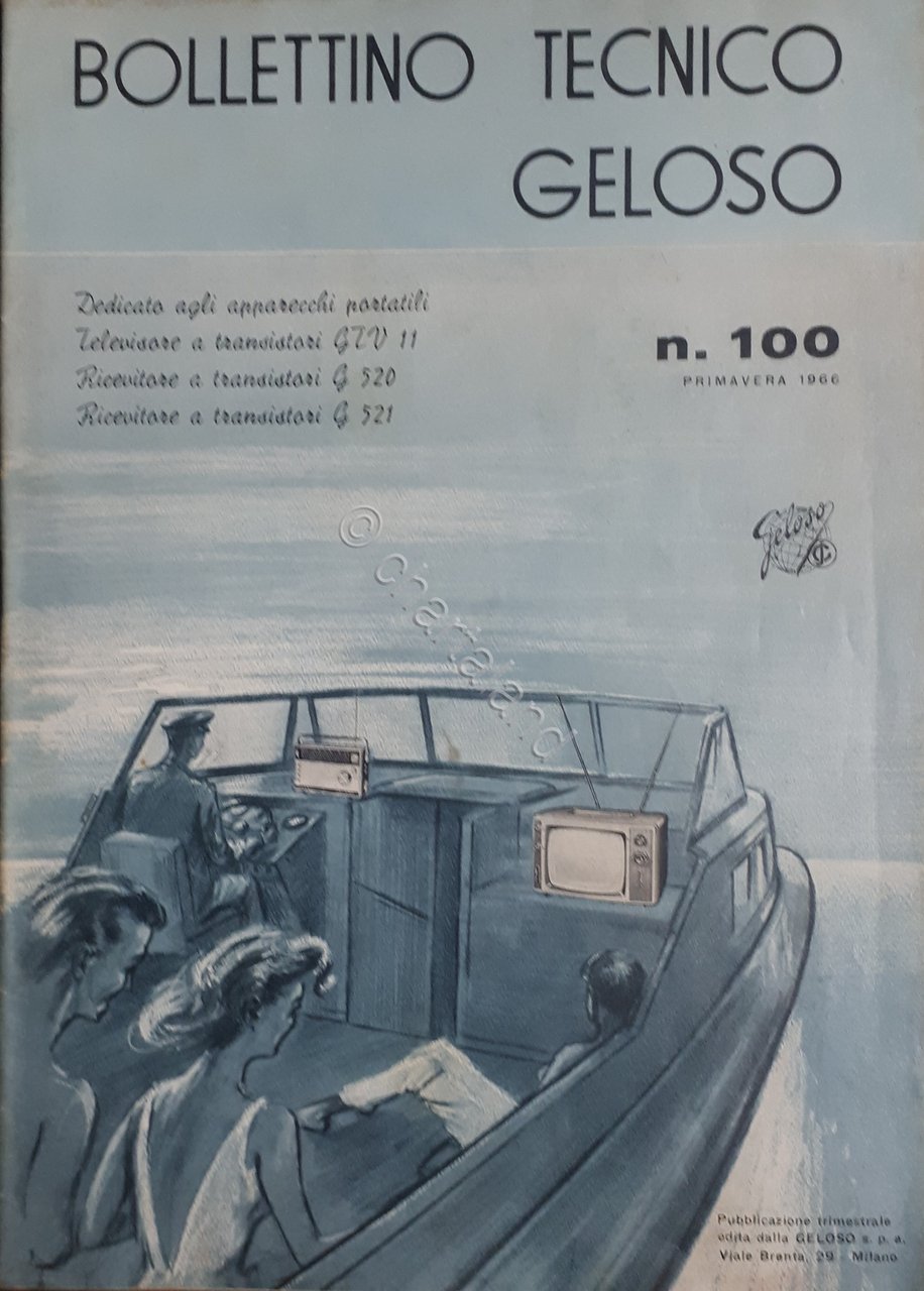 Radiotecnica - Bollettino Tecnico Geloso n. 100 - ed. 1966