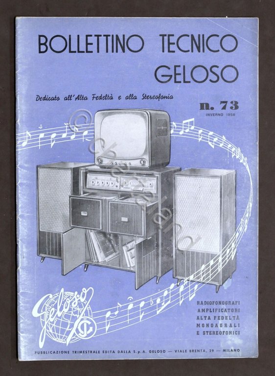 Radiotecnica - Bollettino Tecnico Geloso n. 73 - 1958