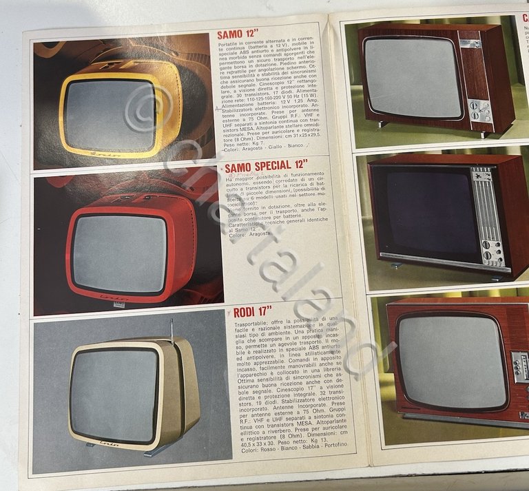 Radiotecnica - Brochure Pieghevole Televisori 1969/70 Condor 1882