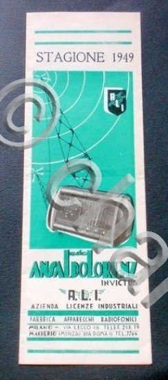 Radiotecnica - Brochure Radio - Radio Ansaldolorenz - Stagione 1949