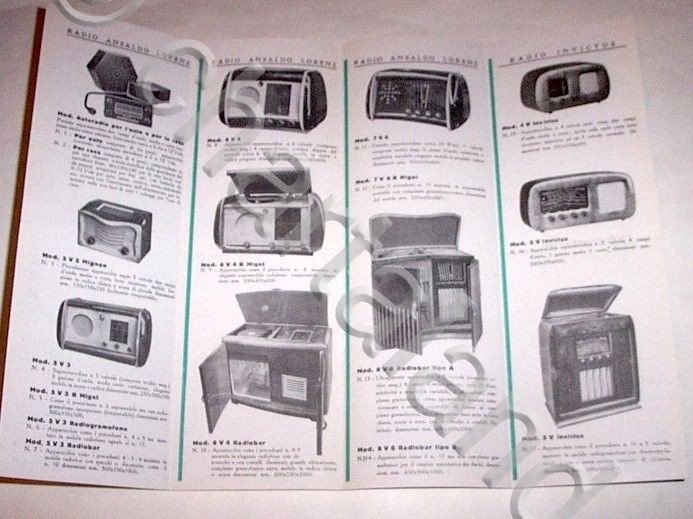 Radiotecnica - Brochure Radio Ansaldo lorenz - Stagione 1949