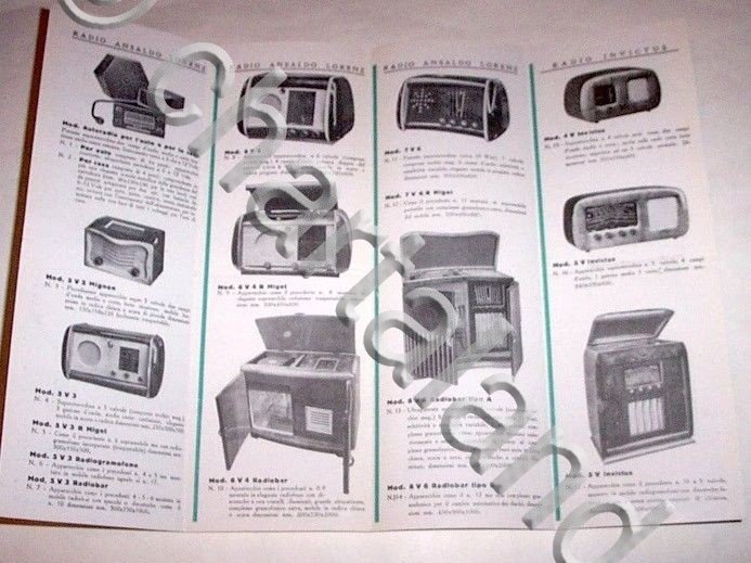 Radiotecnica - Brochure Radio Ansaldo lorenz - Stagione 1949