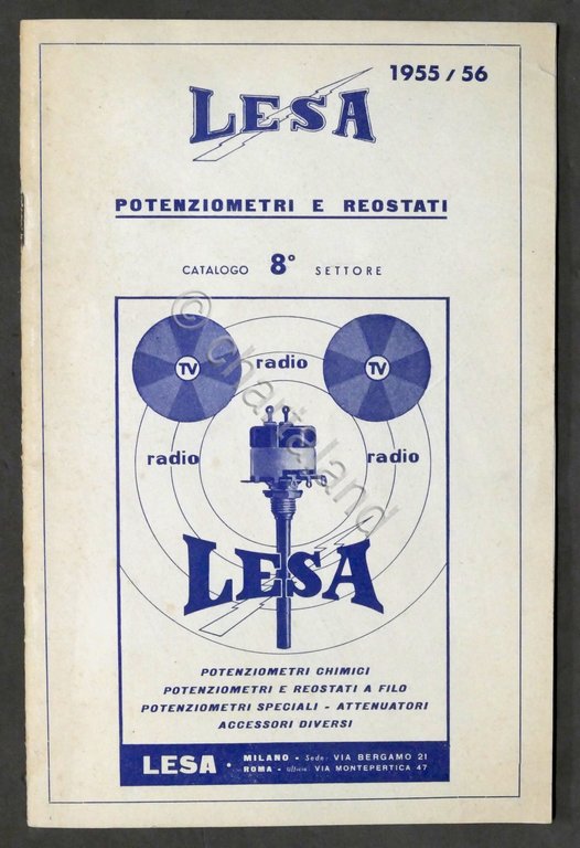 Radiotecnica - Catalogo LESA - Potenziometri e Reostati - 1955 …