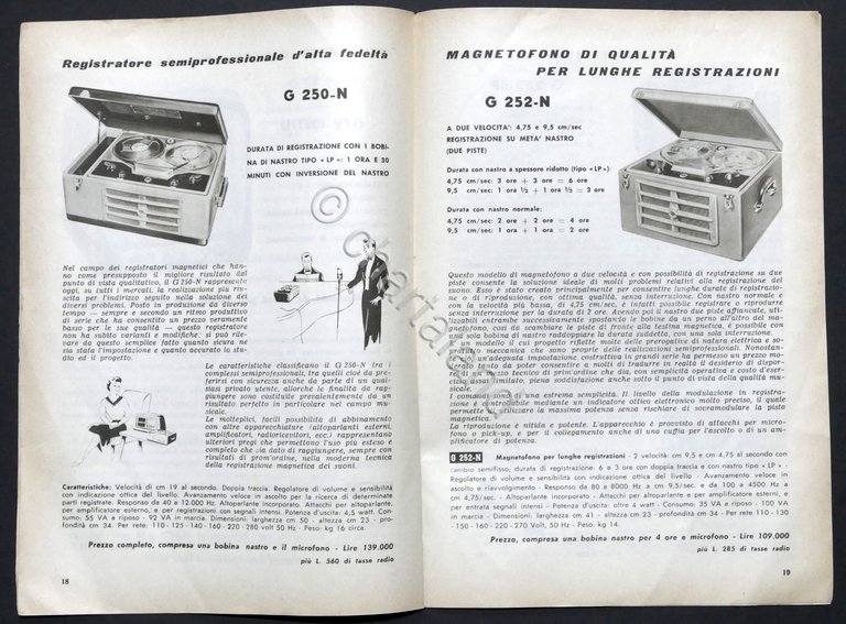 Radiotecnica - Geloso - Estratto Catalogo 1958 - 1959 - …