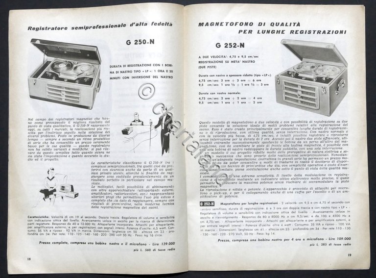 Radiotecnica - Geloso - Estratto Catalogo 1958 - 1959 - …