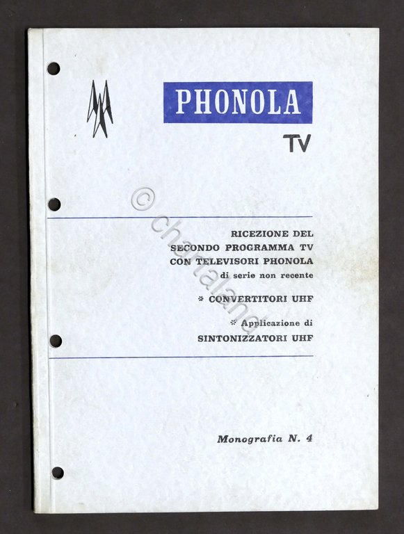 Radiotecnica - Phonola Tv - Ricezione del secondo programma TV …