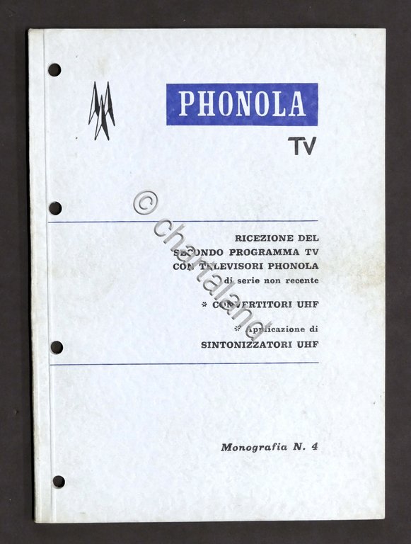Radiotecnica - Phonola Tv - Ricezione del secondo programma TV …