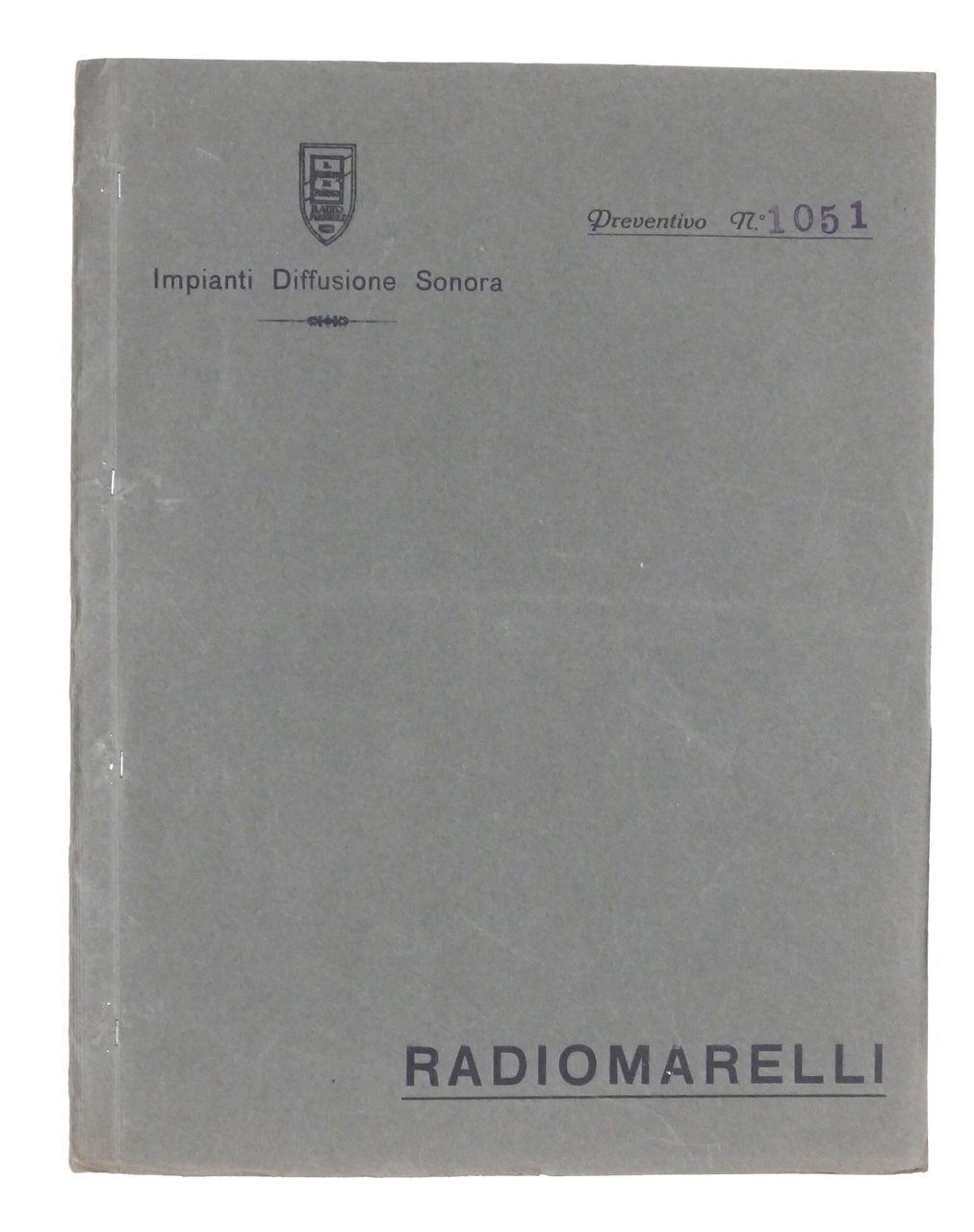 Radiotecnica - Radiomarelli - Impianti Diffusione Sonora - Preventivo anni …