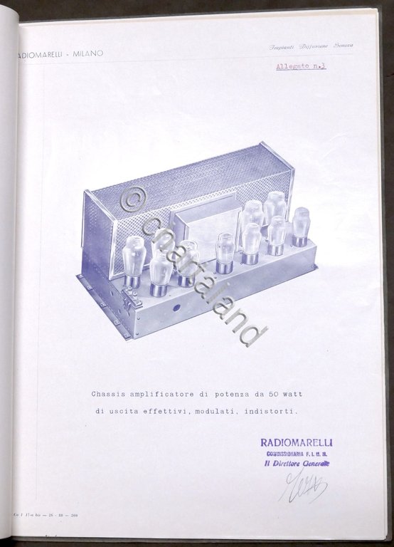 Radiotecnica - Radiomarelli - Impianti Diffusione Sonora - Preventivo anni …