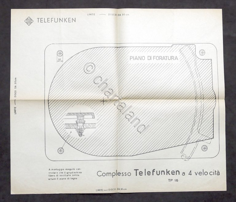 Radiotecnica - Telefunken - Istruzioni per l’uso del Giradischi TP …