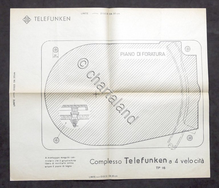 Radiotecnica - Telefunken - Istruzioni per l’uso del Giradischi TP …
